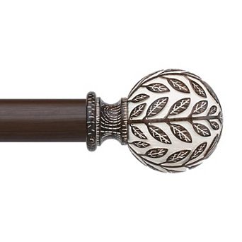 Curtain Rod 36-122 Inch Boho Decorative Rustic Adjustable Heavy Duty Window Farmhouse Living Room