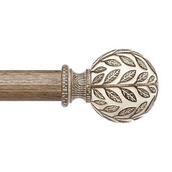Curtain Rod 36-122 Inch Boho Decorative Rustic Adjustable Heavy Duty Window Farmhouse Living Room