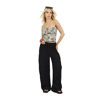 Brave Soul Womens/Ladies Viscose Crinkled Trousers