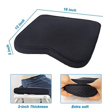 Shower Seat Cushion 4D Mesh Anti-Slip Silicone Bottom Thick Comfortable Easy Clean Bath Chair Pad