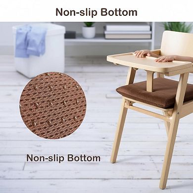 Square Chair Seat Cushion Memory Foam Non-Slip Machine Washable for Dining Kitchen Office Car
