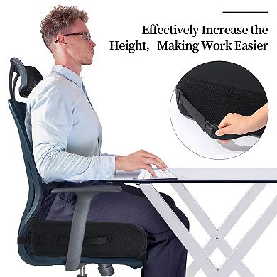 Extra Thick Memory Foam Chair Cushion Non Slip Portable Booster Seat with Handle