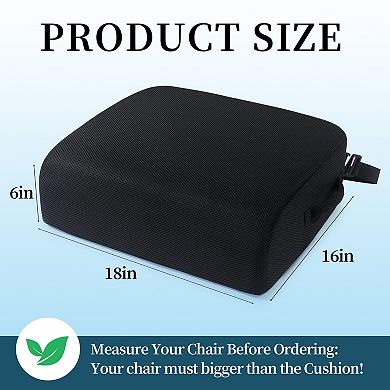 Extra Thick Memory Foam Chair Cushion Non Slip Portable Booster Seat with Handle