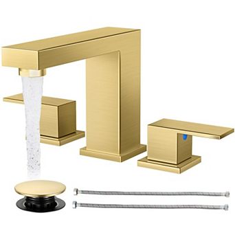Bathroom Faucet 8 Inch Widespread 3 Hole 2 Handle Stainless Steel