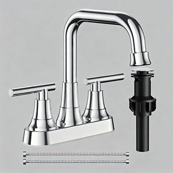 4 Inch Centerset Bathroom Faucet Brushed 2 Handle Water Saving RV Powder Room