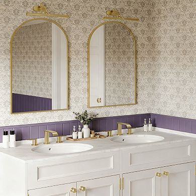 Brushed Bathroom Faucet 3 Hole Waterfall 2 Handles Pop Up Drain