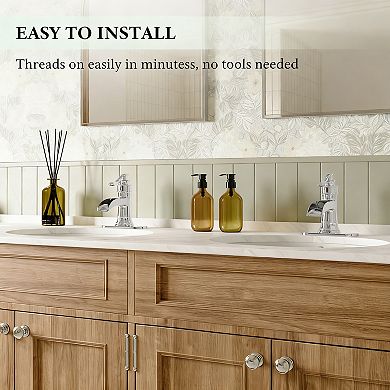 Bathroom Faucet Chrome Waterfall Single Handle 1 3 Hole Pop Up Drain