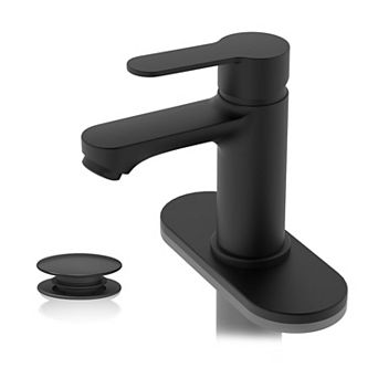 Bathroom Faucet Single Handle Sink 1 or 3 Hole Modern Metal Pop Up Drain