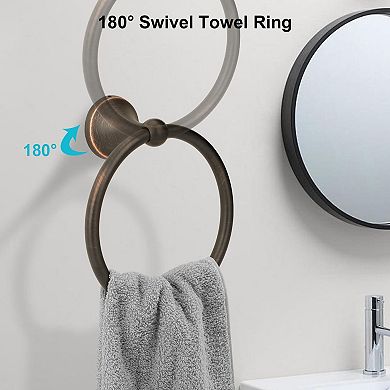 Antique Bathroom Hardware Set Brushed 24 Inch Towel Bar