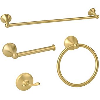 Antique Bathroom Hardware Set Brushed 24 Inch Towel Bar