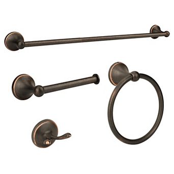 Antique Bathroom Hardware Set Brushed 24 Inch Towel Bar