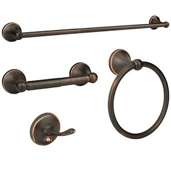 Antique Bathroom Hardware Set Brushed 24 Inch Towel Bar