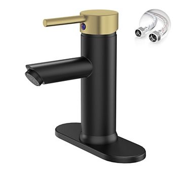 Bathroom Sink Faucet Single Handle Brass Ceramic Valve Matte Finish
