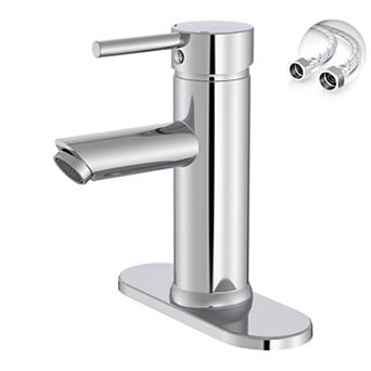 Bathroom Sink Faucet Single Handle Brass Ceramic Valve Matte Finish