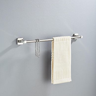 Brushed Bathroom Hardware Set 4 Pieces Stainless Steel Wall Mounted 23.6 Inch