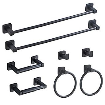 Brushed Bathroom Hardware Set 4 pc Stainless Steel Wall Mounted 23.6 Inch