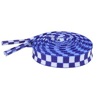 Women's Two Color Checkered Flat Shoelaces for Shoes 1 Pair 55.1"