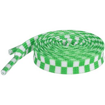 Women's Two Color Checkered Flat Shoelaces for Shoes 1 Pair 55.1"