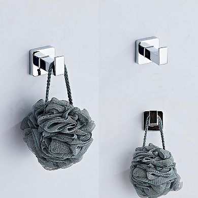 Brushed Bathroom Hardware Set 4 Piece Stainless Steel Wall Mounted Towel Bar Ring Hook Paper Holder