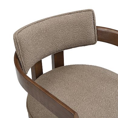 Christopher Knight Home Counter Height Bar Stool with Curved Solid Wood Backrest Set of 2