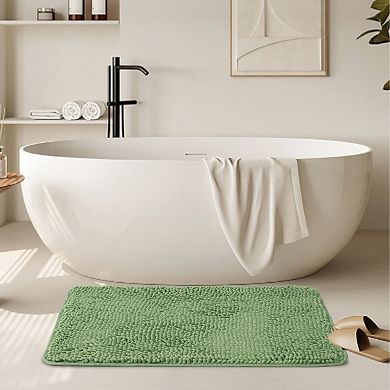 Bathroom Rugs, Extra Soft Absorbent Chenille Bath Rugs, Rubber Backing Quick Dry, Machine Washable