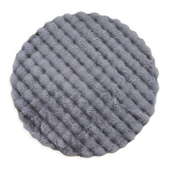 Modern Geometric Round Area Rug, Soft Shaggy Circle Rug, Non-Slip Plush Carpet 20"x20"