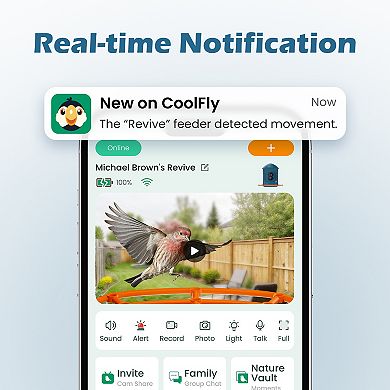 Coolfly x Richbird - Smart Bird Feeder with 2K HD Camera, AI ID, and Solar Panel