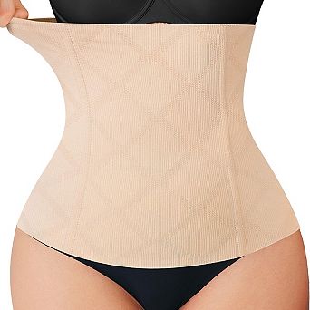 Nebility Women's High-Waist Trainer Seamless Tummy Control Cincher 4-Bone Body Shaper Slimming Belt