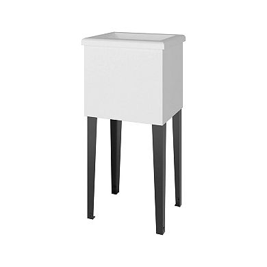 Kulm Utility Tub with 4 Legs and Large Wash Basin, White