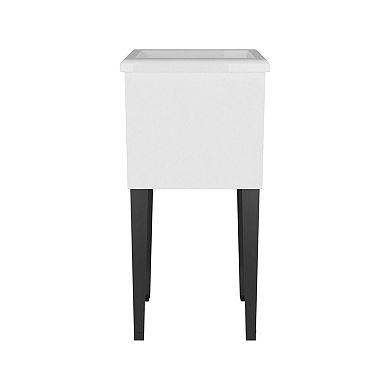 Kulm Utility Tub with 4 Legs and Large Wash Basin, White