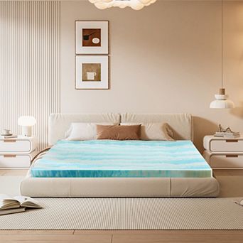 YIORTWO 4 Inch Memory Foam Mattress Topper Cooling Gel Plush Support