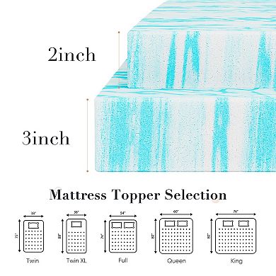 YIORTWO 3 Inch Memory Foam Mattress Topper Cooling Gel Pressure Relief