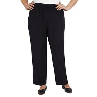 Plus Size Alfred Dunner Corduroy Elastic Waist Short Length Pants