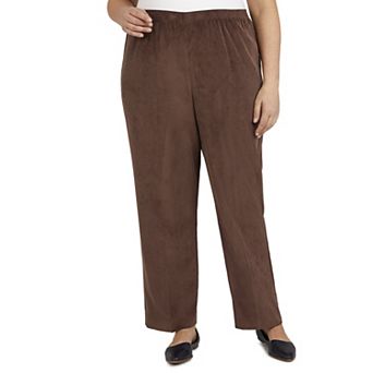 Plus Size Alfred Dunner Corduroy Elastic Waist Short Length Pants