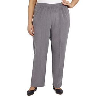 Plus Size Alfred Dunner Corduroy Elastic Waist Short Length Pants