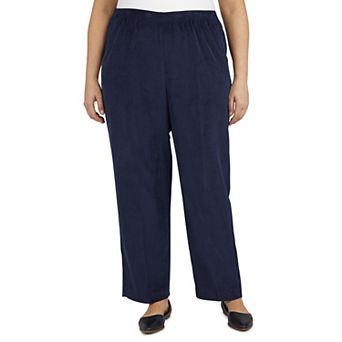 Plus Size Alfred Dunner Corduroy Elastic Waist Short Length Pants