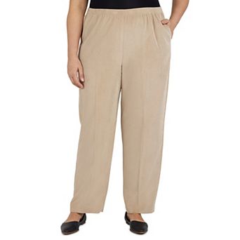 Plus Size Alfred Dunner Corduroy Elastic Waist Short Length Pants