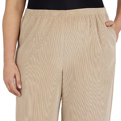 Plus Size Alfred Dunner Corduroy Elastic Waist Pants
