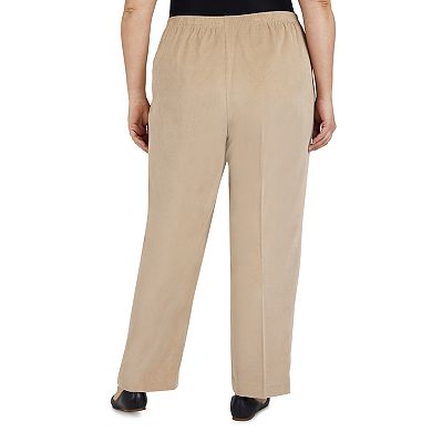 Plus Size Alfred Dunner Corduroy Elastic Waist Pants