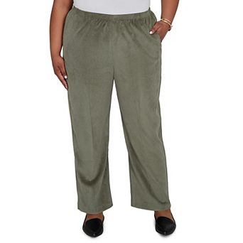 Plus Size Alfred Dunner Corduroy Elastic Waist Pants