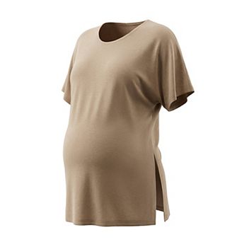 Ekouaer Four Pack Maternity Shirts Pregnancy Tunic Tops Casual Outfits Split Side Mama Clothes