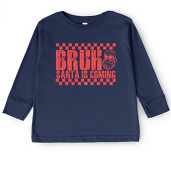 Bruh Santa is Coming - Toddler Long Sleeve Graphic Tee