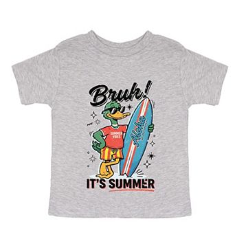 Bruh! It's Summer Duck - Toddler Short Sleeve Graphic T-Shirt