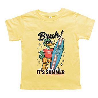 Bruh! It's Summer Duck - Toddler Short Sleeve Graphic T-Shirt