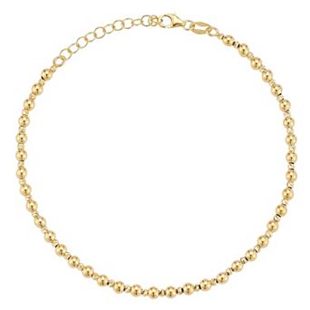 LUMINOR GOLD 14k Gold Alternating Polished Ball Bracelet