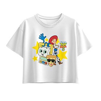 Girls 7-16 Disney / Pixar's Toy Story 5 Smarty Pants, Pizza with Sunglasses & Jessie Boxy Tee