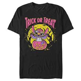 Men's Disney's Stich Trick Or Treat Halloween Graphic Tee