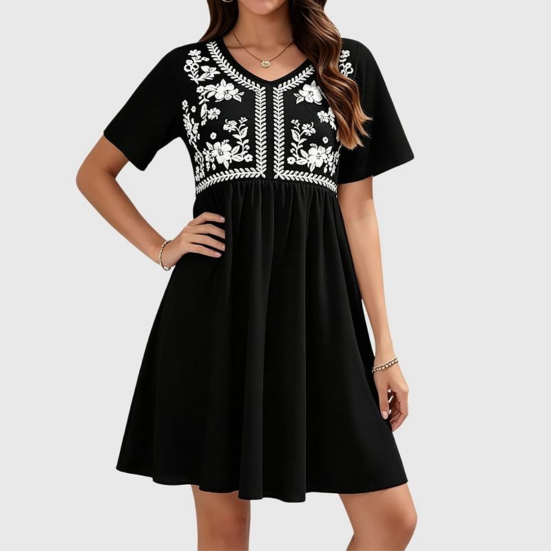 flowy concert dress Women's Western Boho Floral Summer Dresses Cowgirl Country Vacation Outfits orchestra concert dress
