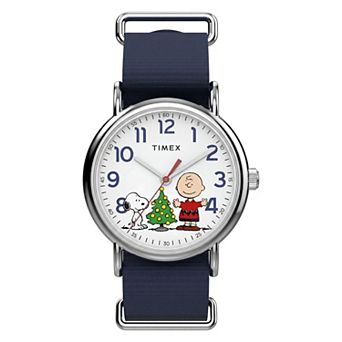 Peanuts® x Timex Weekender® Charlie Brown Christmas 38 mm Fabric Strap Watch - TW6A00400