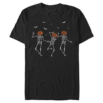 Men's Skeletons Dancing Halloween Graphic Tee